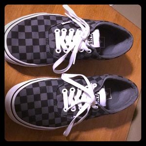 Grey checkered vans